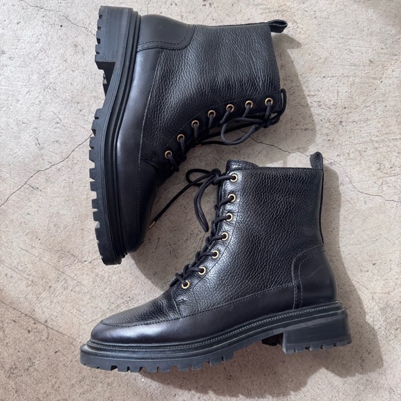 Vince Camuto Shoes - Vince Camuto Black Lug Sole Boot